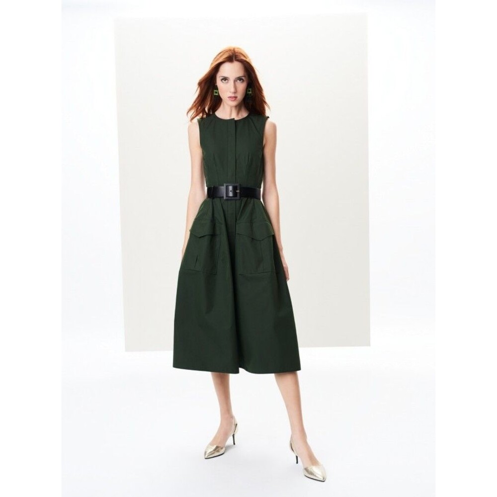 Oscar De La Renta Safari Micro-Twill Dress, size 4, NWT